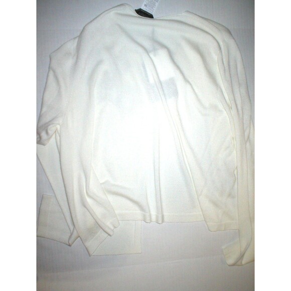 New NWT $395 Womens Max Mara Marina Rinaldi Cardigan Sweater M White Black Italy - Picture 8 of 12